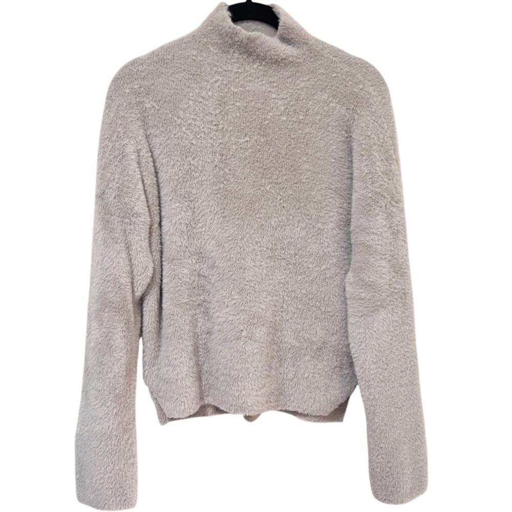 Abercrombie & Fitch Faux Fur Mock Neck Sweater Small